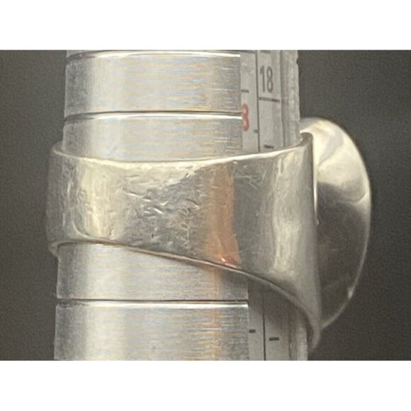 Amethyst 925 Silver Ring Bold Asymmetrical Oval Gem Quality  Sz 8.5 9.7 g Unisex - Picture 10 of 15